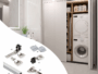 Sistema 2 ante scorrevoli pieghevoli con chiusura soft Twofold + Guida Anodizzato Opaco | Emuca - immagine 3